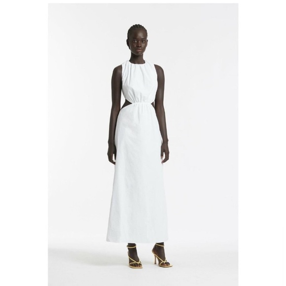 NEW SIR. Anja Cut Out Midi Dress in Chalk White Size 2 Medium Cut Out Maxi Dress - Picture 5 of 12